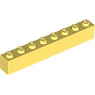 Lego Brick 1 x 8 / Bright Light Yellow