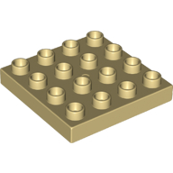 Lego Duplo Plate 4 x 4 / Tan