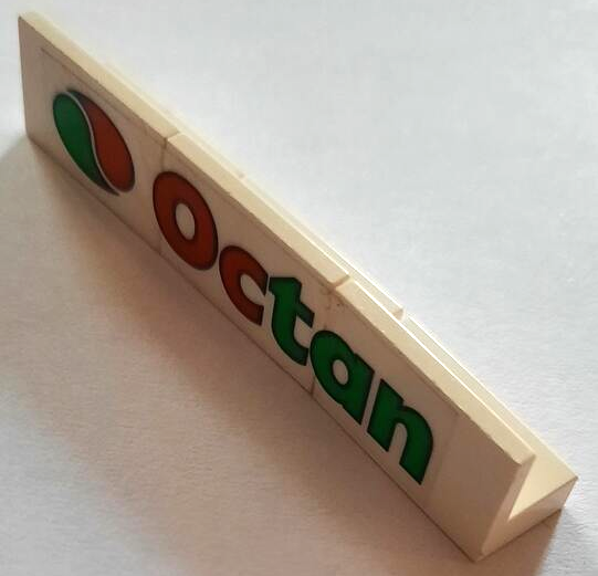 Lego Stickered Assembly 6 x 1 x 1 with Octan on Transparent Background Pattern (Sticker) - Set 6543