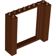 Lego Door Frame Double 2 x 8 x 6 / Reddish Brown