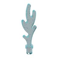 Lego Wave / Flame Rounded with Base Rim / Glitter Trans-Light Blue
