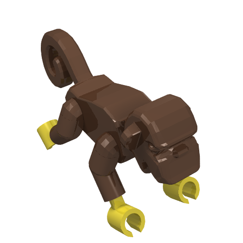 Lego Animal, Monkey [Complete Assembly] / Brown