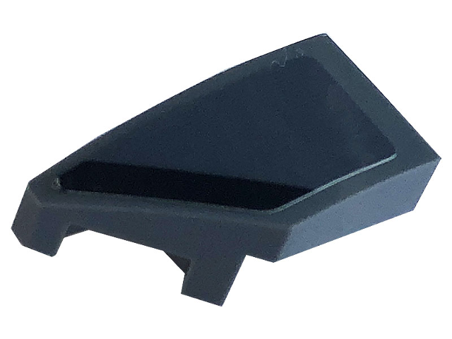Lego Wedge 2 x 1 x 2/3 Left with Black Stripe on Dark Bluish Gray Background Pattern (Sticker) - Set 76903