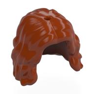 Lego Hair Long Wavy/Curly / Dark Orange