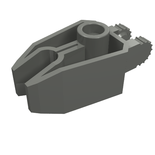 Lego Hinge 1 x 3 Locking with 2 Fingers and Claw End, 9 Teeth / Dark Bluish Gray