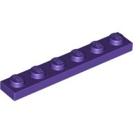 Lego Plate 1 x 6 / Dark Purple