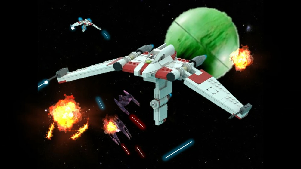 Lego Minifigure-scale V-19 Torrent starfighter