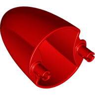 Lego Windscreen 4 x 4 x 5 Cone with Pins / Red