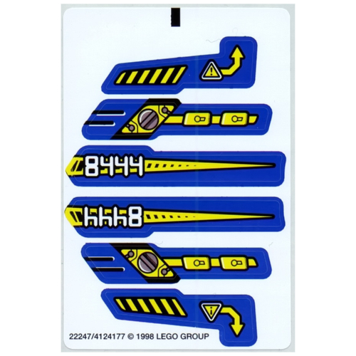 Lego Sticker Sheet for Set 8444-1