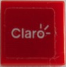 Lego Tile 1 x 1 with 'Claro' Pattern (Sticker) - Set 75879 / Red