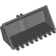 Lego Construction Vehicle Bucket 4 x 8 with Locking 2 Finger Hinge, Raised Inside / Dark Bluish Gray
