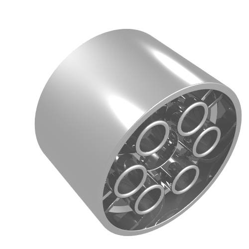 Lego Wheel 20 x 30 Technic / Chrome Silver