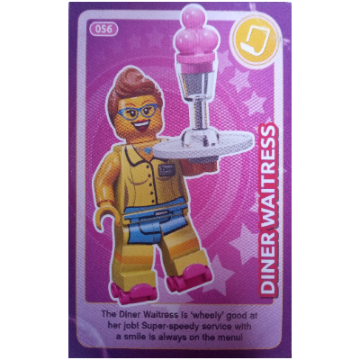 Lego Trading Card, Create The World - Diner Waitress