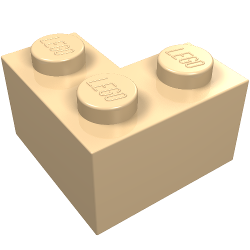 Lego Brick 2 x 2 Corner / Very Light Orange