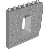 Lego Duplo Building Wall 1 x 8 x 8 with Window Opening - Castle / Light Bluish Gray