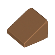 Lego Brick Sloped 30° 1 x 1 x 2/3 (Cheese Slope) / Medium Nougat