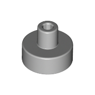 Lego Tile Round 1 x 1 with Hollow Bar / Light Bluish Gray