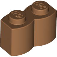 Lego Brick Special 1 x 2 Palisade [aka Log] / Medium Nougat
