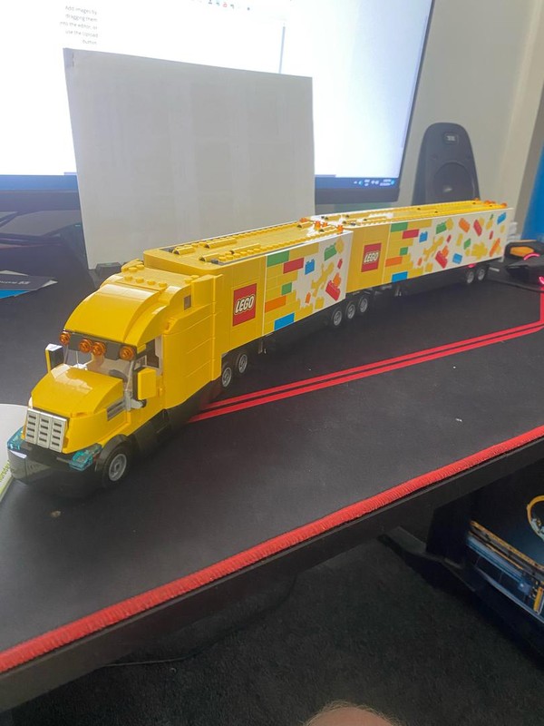 Lego Delivery Truck B-Double trailer moc (60440)