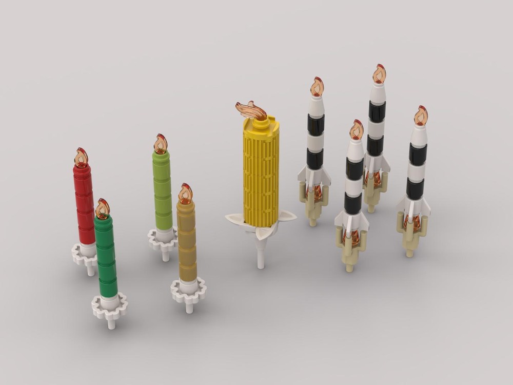 Lego Birthday cake candles