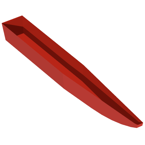 Lego Boat Hull 48 x 6 x 4 1/3 / Red