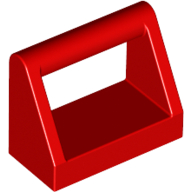 Lego Tile Special 1 x 2 with Handle / Red
