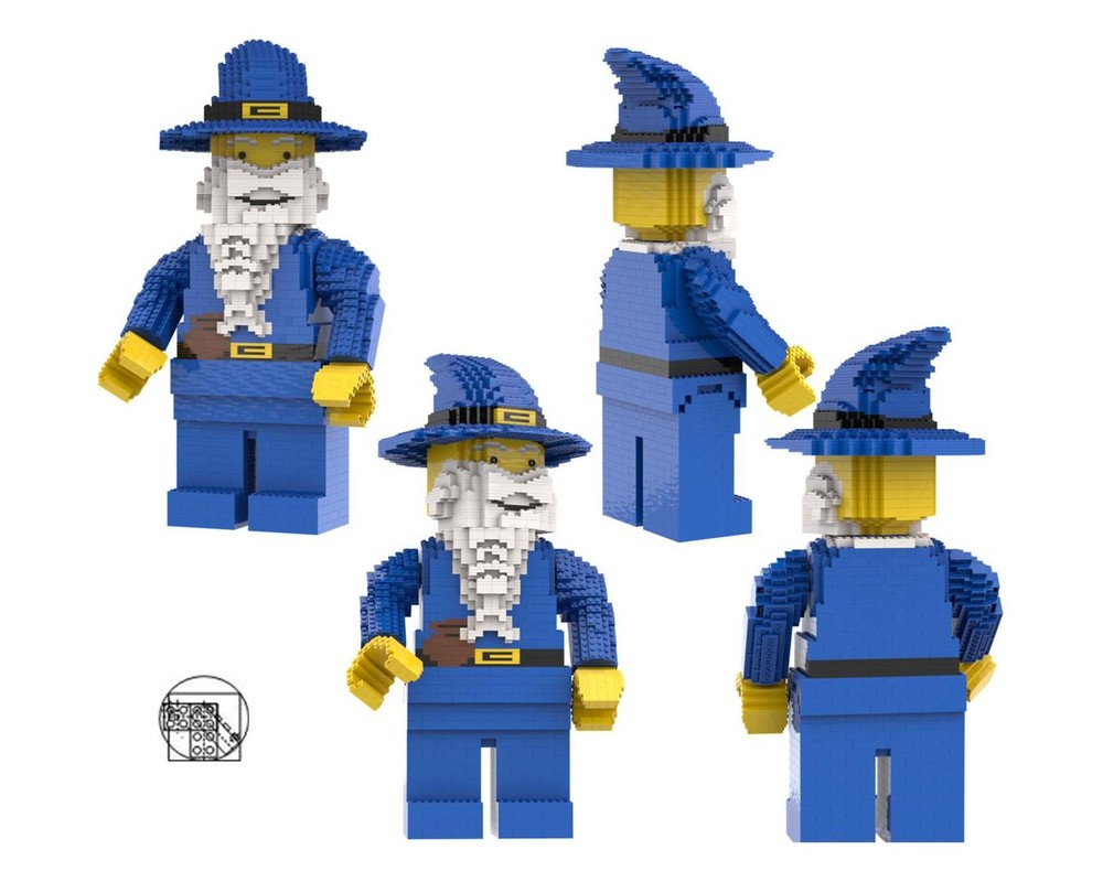 Lego Maxi Figure Old Blue Wizard