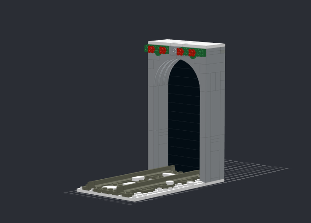 Lego Christmas Village Train Tunnel Entrance