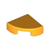 Lego Tile Round 1 x 1 Quarter / Bright Light Orange
