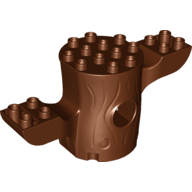 Lego Duplo Plant Tree Trunk 4 x 10 x 4 with Two Branches / Reddish Brown