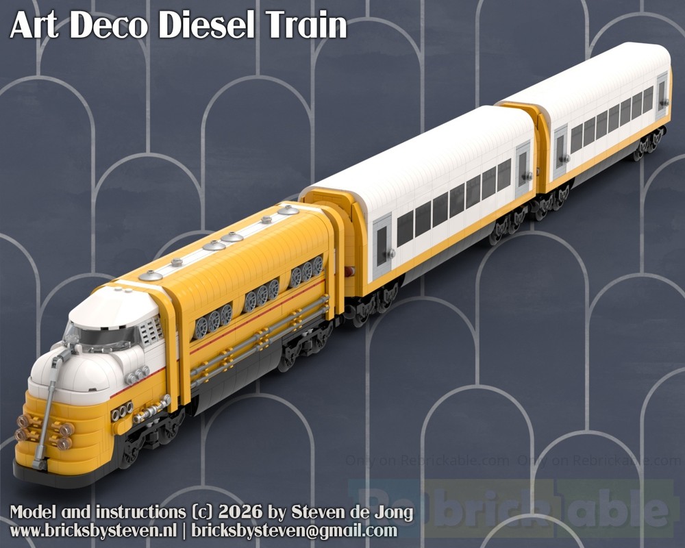Lego Art Deco Diesel Train (RC)