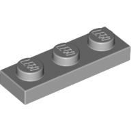 Lego Plate 1 x 3 / Light Bluish Gray