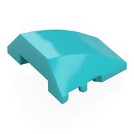 Lego Brick Wedged, Curved 4 x 3 No Studs [Plain] / Medium Azure