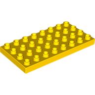 Lego Duplo Plate 4 x 8 / Yellow