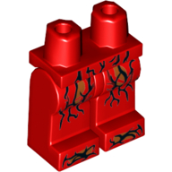 Lego Hips and Red Legs with Black Lines (Carnage) / Red