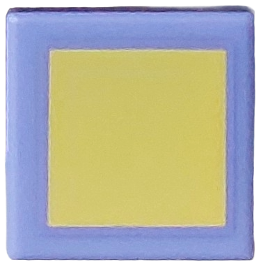 Lego Tile 1 x 1 with Yellow Square Large Pattern / Blue Violet