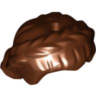 Lego Hair Short with Braid around Sides, Hole On Top / Reddish Brown
