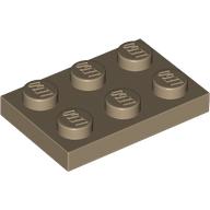 Lego Plate 2 x 3 / Dark Tan