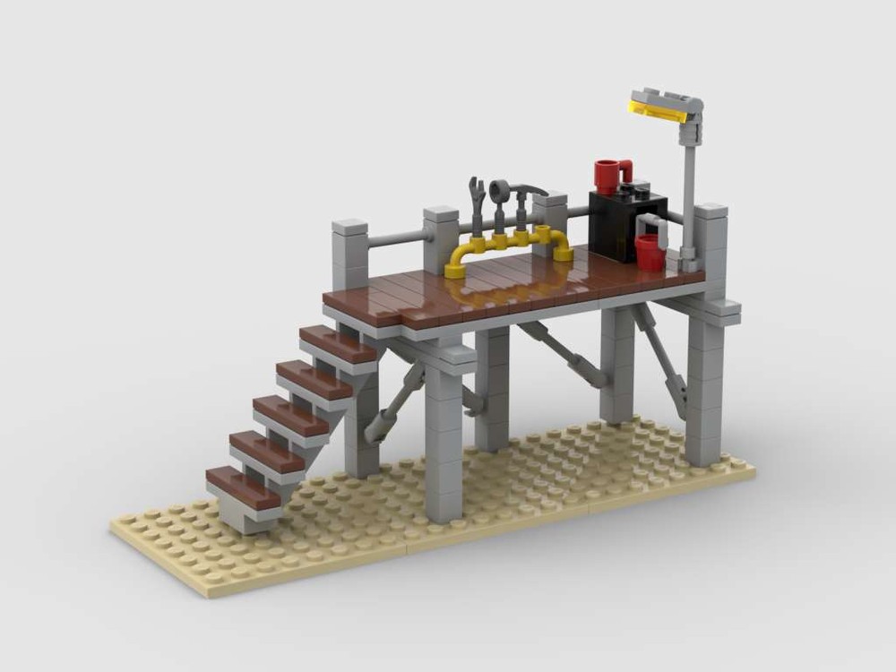 Lego Arbeitsbühne für Dampfloks - Working platform for steam locomotives -