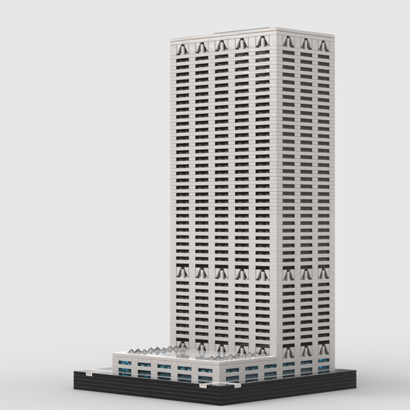 Lego US Bank Center Milwaukee at 1/650th Scale