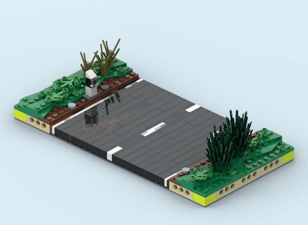 Lego MILS half Country Road Straight 20 Studs Wide