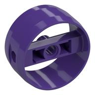 Lego Technic Cylinder 4 x 4 with Pin Holes and Centre Bar, Closed Sides on Bar / Dark Purple