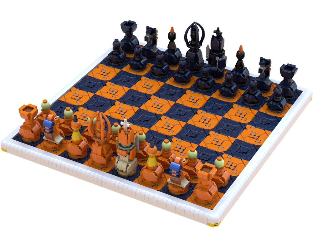 Lego Orange blue chess