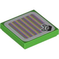 Lego Tile 2 x 2 with Para-Biddybud and Barcode Print (Sticker)