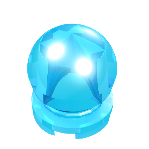 Lego Equipment Crystal Ball Globe 2 x 2 x 2 / Trans-Light Blue