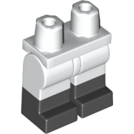 Lego Hips with White Legs and Black Boots Pattern / White