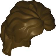 Lego Hair Long Wavy, Ponytail / Dark Brown