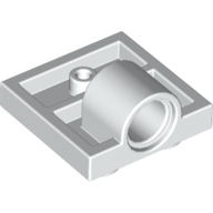 Lego Plate Special 2 x 2 with 1 Pin Hole [Complete Underside Rib] / White