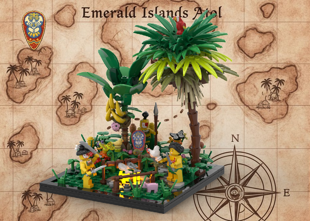 Lego 🌴 The Islanders' Gathering - Fire & Bananas / Vignette #9 🌴