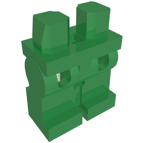 Lego Hips and Spring Legs with Silver Springs (Weak) / Green